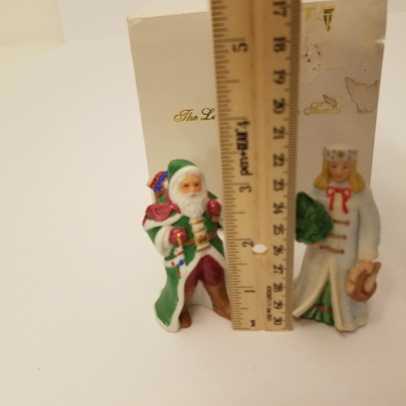 Vintage Lenox 2 Miniature Santa Mrs Claus Fine Porcelain Collection Figurines - Picture 14 of 16
